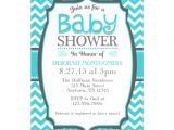 Magnet Baby Shower Invitations Turquoise Teal Chevron Magnetic Baby Shower Invite