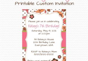 Make An Informal Invitation Card for A Birthday Party Girly Paisley Birthday Party Invitation Summer Birthday