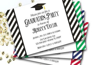 Make Graduation Party Invitations Black and White Graduation Invitation Graduation Invite