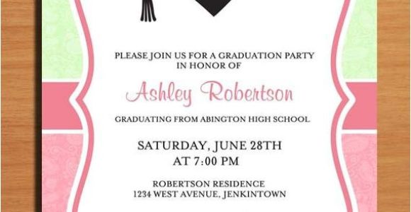 Make Graduation Party Invitations Paisley Graduation Party Invitation Cards Printable Diy