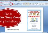 Make Your Own Birthday Invitation Template How to Make Your Own Party Invitations Just A Girl and