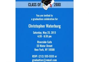 Make Your Own Graduation Invitation Cards Create Your Own Graduation Invitation Blue 10 4 5 Quot X 6 25