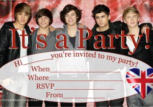 Make Your Own One Direction Birthday Invitations Invitations for Sleepover Party