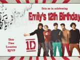 Make Your Own One Direction Birthday Invitations One Direction Party Invitations Cimvitation