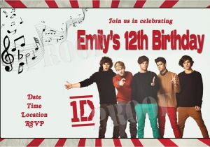 Make Your Own One Direction Birthday Invitations One Direction Party Invitations Cimvitation
