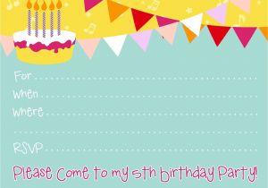 Make Your Own Party Invitations Free Printable Make Your Own Birthday Invitations Free Template Resume