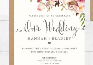 Make Your Own Wedding Invitation Template Free 16 Printable Wedding Invitation Templates You Can Diy