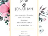 Make Your Own Wedding Invitation Template Free Floral Splash Wedding Invitation Template Free Online