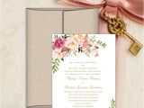 Make Your Own Wedding Invitation Template Free Printable Wedding Invitation Romantic Blossoms Make Your