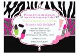 Makeup Party Invitations Free Makeup Makeover Zebra Birthday Party Invitation 4 5 Quot X 6