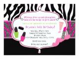 Makeup Party Invitations Free Makeup Makeover Zebra Birthday Party Invitation 4 5 Quot X 6