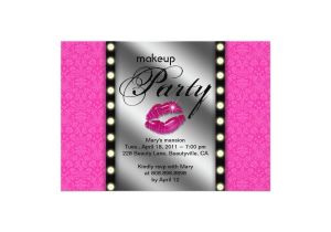 Makeup Party Invitations Free Makeup Party Invitation Advertisement Mirror Zazzle Ca