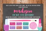 Makeup Party Invitations Free Printable Chalkboard Glamour Girl Makeup Birthday
