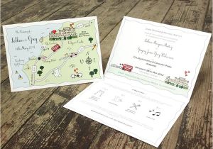 Map Cards for Wedding Invitations Illustrated Map Wedding or Party Invitation by Cute Maps