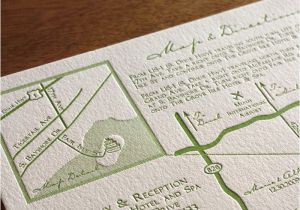 Map Cards for Wedding Invitations Lead the Way to Your Wedding with Maps Letterpress Maps
