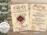 Marauders Map Wedding Invitation Template Harry Potter themed Marauder 39 S Map Wedding Menu or Program