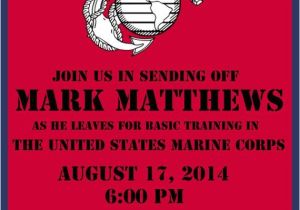 Marine Going Away Party Invitations U S Marine Corps Send Off Party Invite Diy Budget