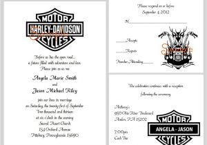 Marriage Harley Davidson Wedding Invitations 100 Personalized Custom Harley Davidson Motorcycle Bridal
