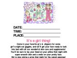 Mary Kay Mother Daughter Party Invitations Pajama Party Mary Kay Mary Kay Pinterest