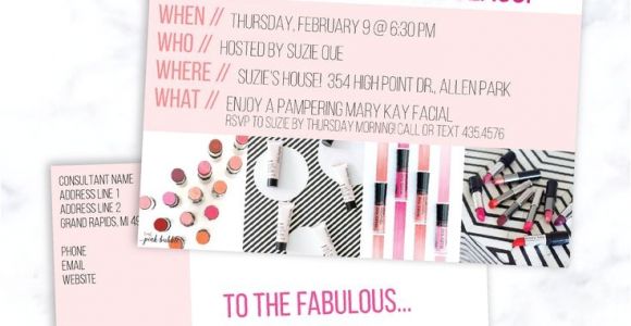 Mary Kay Party Invitation Postcards 22 Best Mary Kay Invitations Images On Pinterest