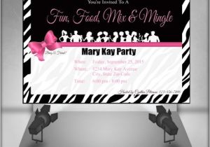Mary Kay Party Invites Mary Kay Zebra Party Invitation by Clickofcreativity On Etsy