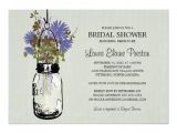 Mason Jar Bridal Shower Invites Bridal Shower Mason Jar and Wildflowers 5" X 7" Invitation