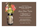 Mason Jar Bridal Shower Invites Bridal Shower Mason Jar and Wildflowers Invitations