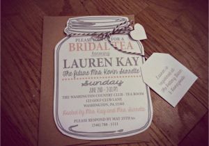 Mason Jar Bridal Shower Invites Mason Jar Bridal Tea Invitation Bridal Shower by Neillydesign