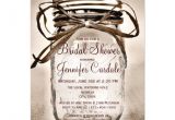 Mason Jar Invitations for Bridal Shower Country Mason Jar Rustic Bridal Shower Invitations
