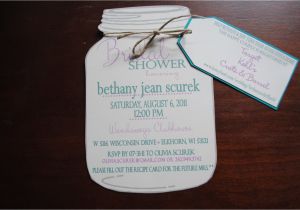 Mason Jar Invitations for Bridal Shower Mason Jar Bridal Shower Invitations with Registry by