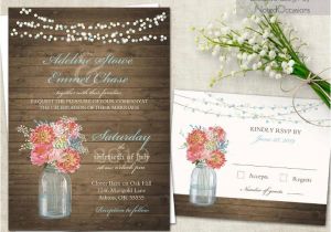 Mason Jar Wedding Invitation Template 35 Floral Wedding Templates Editable Psd Ai format