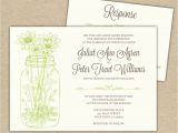 Mason Jar Wedding Invitation Template Chandeliers Pendant Lights