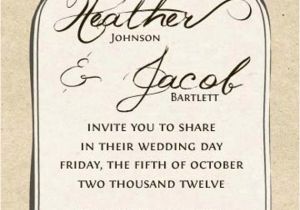 Mason Jar Wedding Invitation Template Printable Kraft Mason Jar Wedding Invitation by Notableaffairs