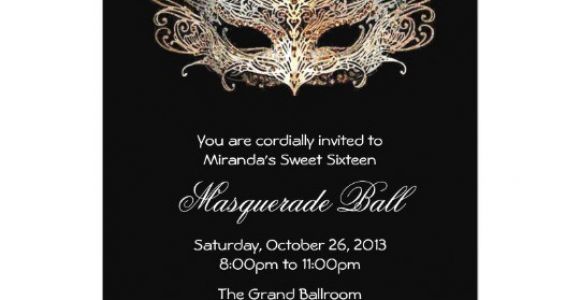 Masquerade Ball Birthday Party Invitations Custom Sweet Sixteen Masquerade Ball Invitations Zazzle Com