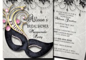 Masquerade Bridal Shower Invitations Bridal Shower Masquerade Party Invitation Masquerade Invite