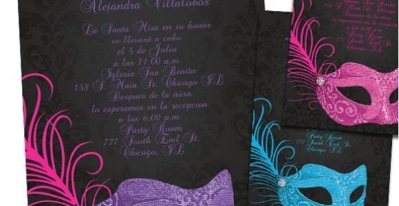 Masquerade Invitations for Quinceaneras Quinceanera Ideas Masquerade Quinceanera Invitations