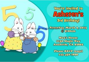 Max and Ruby Birthday Party Invitations Max and Ruby Invitations General Prints