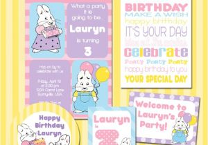 Max and Ruby Birthday Party Invitations Max and Ruby Party Printable Kit Custom Birthday