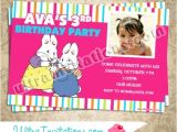 Max and Ruby Birthday Party Invitations Max Ruby Cupcake Invitations Custom Invites