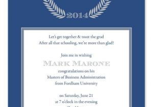 Mba Graduation Invitations Graduation Invitation Wording Home Graduation Graduation