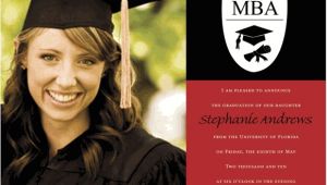 Mba Graduation Invitations Mba Photo Red and Black Graduation Announcements Photo