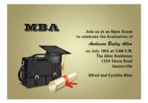 Mba Graduation Party Invitations Business Graduate Graduation Invitation Zazzle