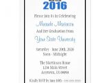Mba Graduation Party Invitations Mba Grad 2016 Graduation Invite Blue Caps Zazzle