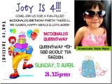 Mcdonalds Birthday Invitation Cards the J Babies A Debut Mcdonalds’ Birthday Party