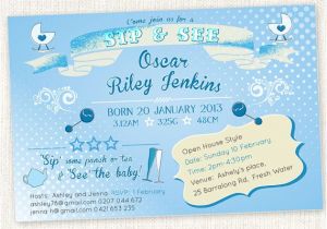 Meet the Baby Shower Invitations Sip and See Party Invitation Meet the Baby Birth