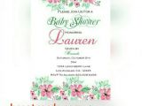 Meijer Baby Shower Invitations Walgreens Invitations Baby Shower Floral Pink and Green