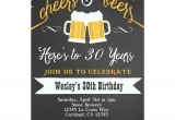 Mens Birthday Party Invitation Templates Cheer and Beers Birthday Party Invitation for Men Zazzle Com