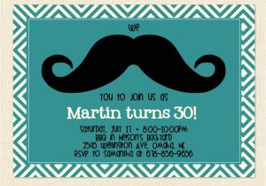 Mens Birthday Party Invitation Templates Men 39 S Birthday Invitation Mustache Printable by