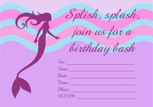 Mermaid Birthday Invitations Free Printable Free Printable Mermaid Birthday Invitation