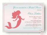 Mermaid themed Bridal Shower Invitations Printable Mermaid Princess Bridal Shower Invitation